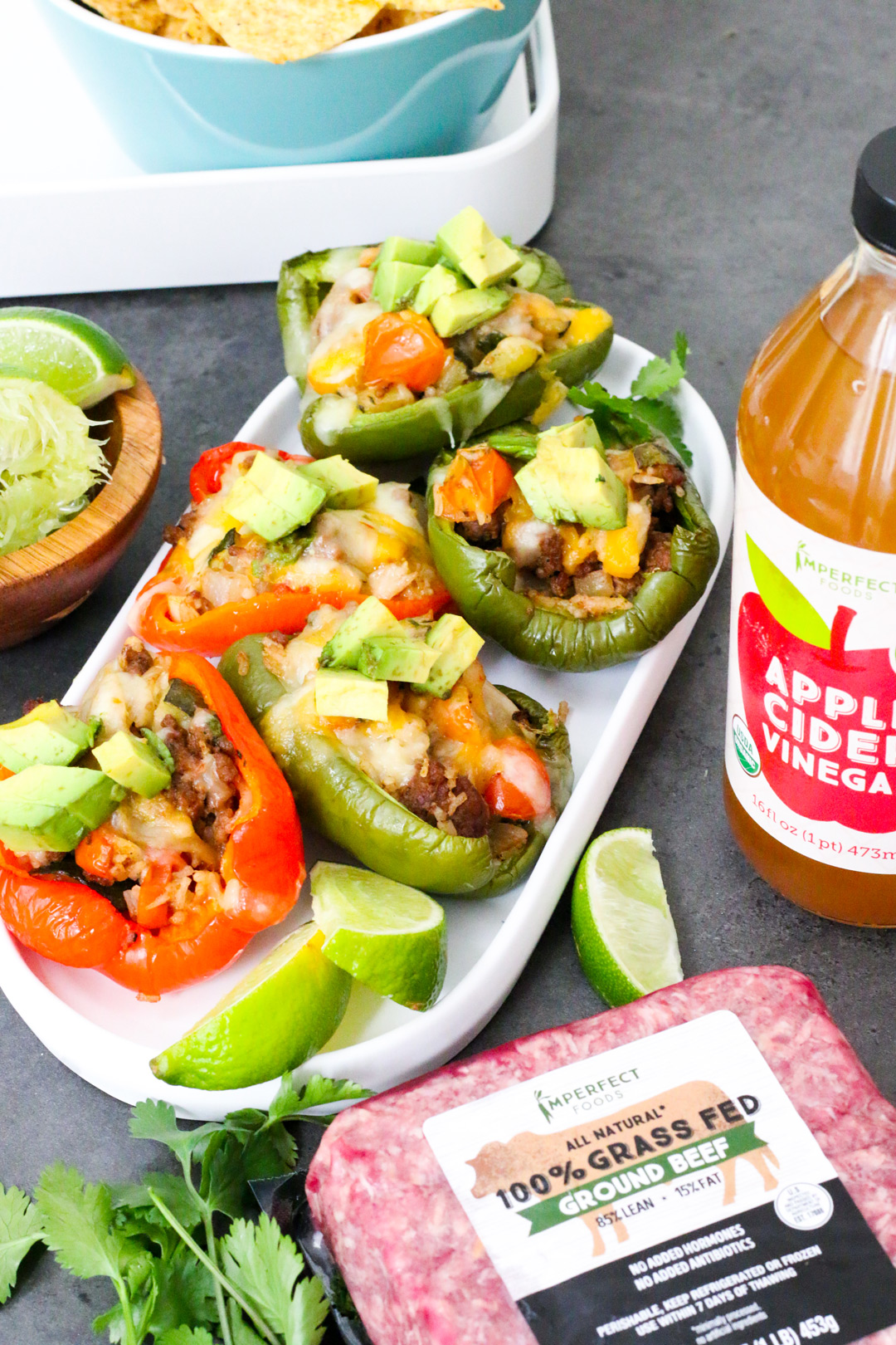 cheesy and delicious taco stuffed peppers