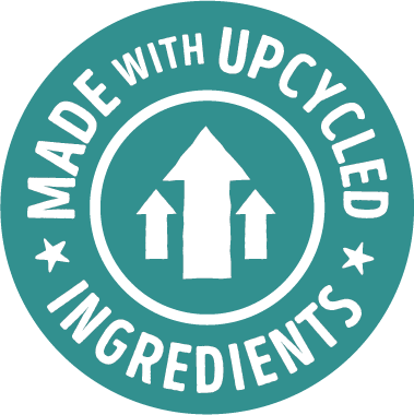 made with upcycled ingredients badge - intentional sourcing