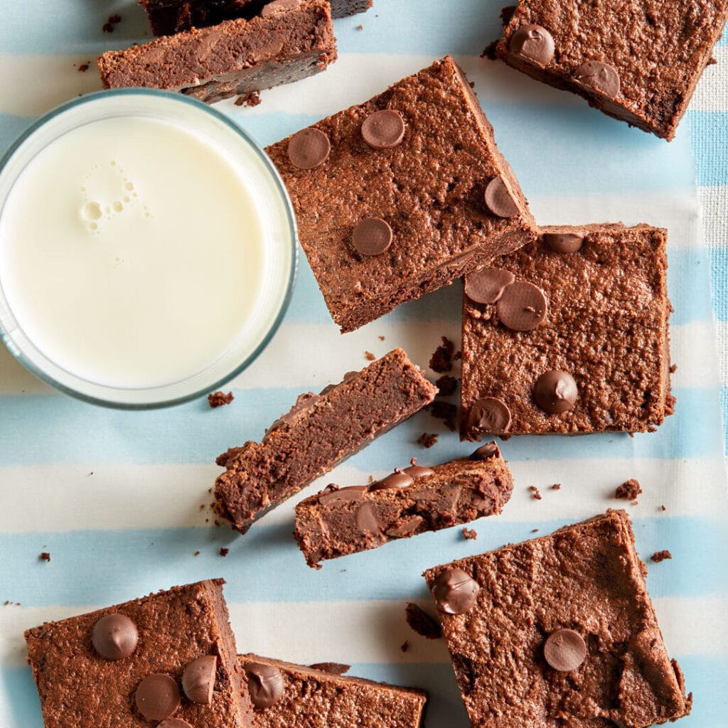 chewy mocha brownies with almond flour