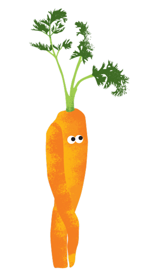 carrot illustration with googlies