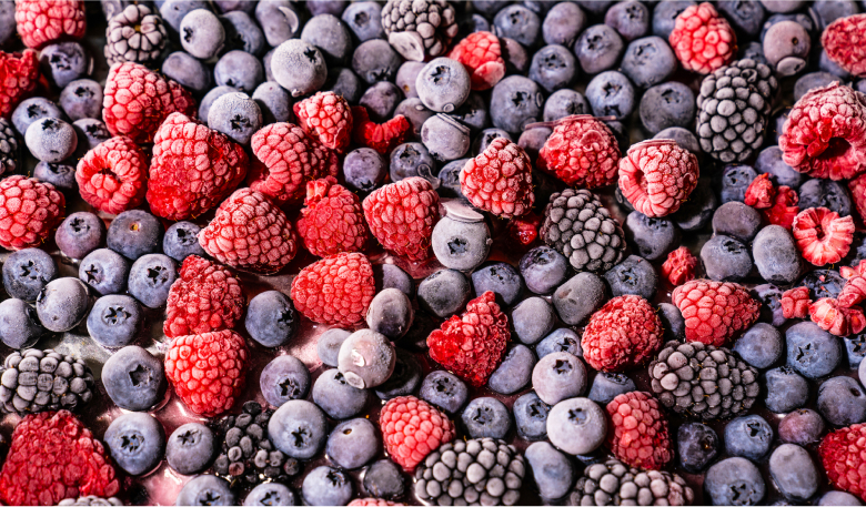 frozen berries for a summer treat